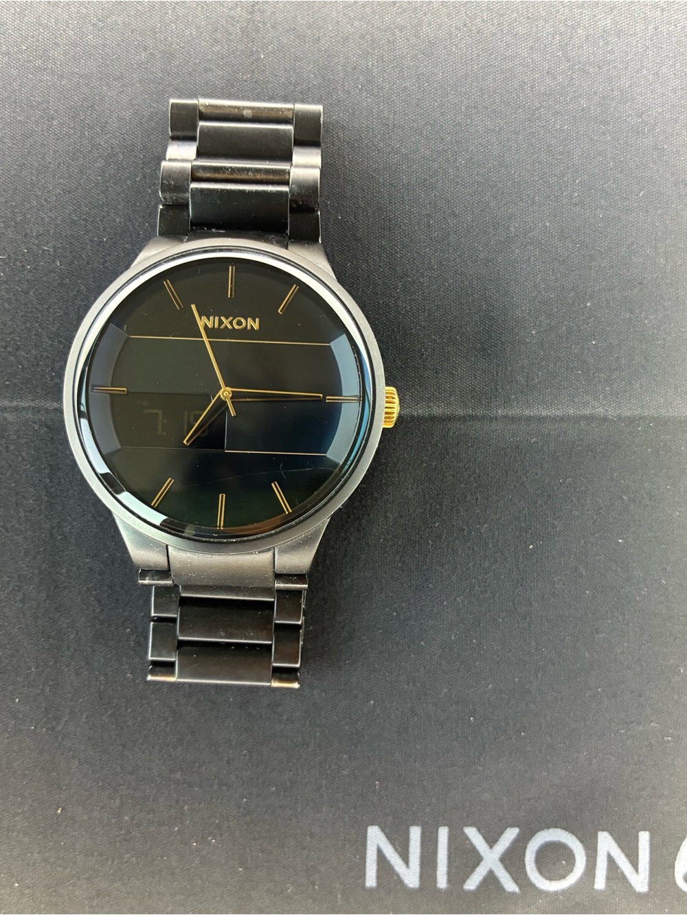 Nixon The Spencer- Black and Gold Stainless Steel Watch